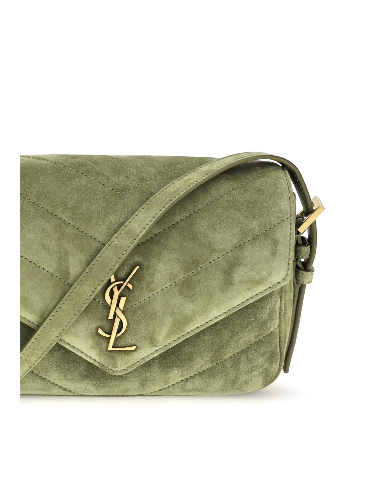 Saint Laurent Small LouLou matelassé suede Shoulder Bag
