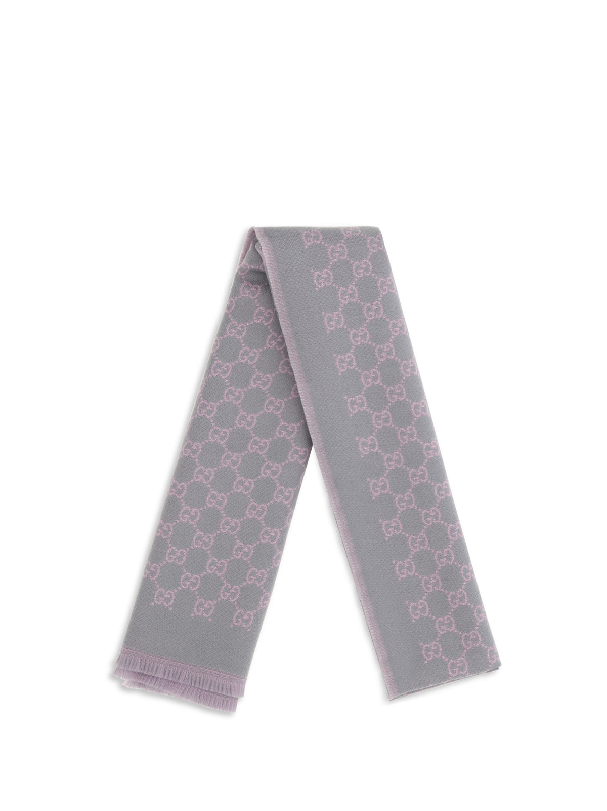 Gucci Miss Stenny GG Monogram wool Scarf - Flannel/Pink