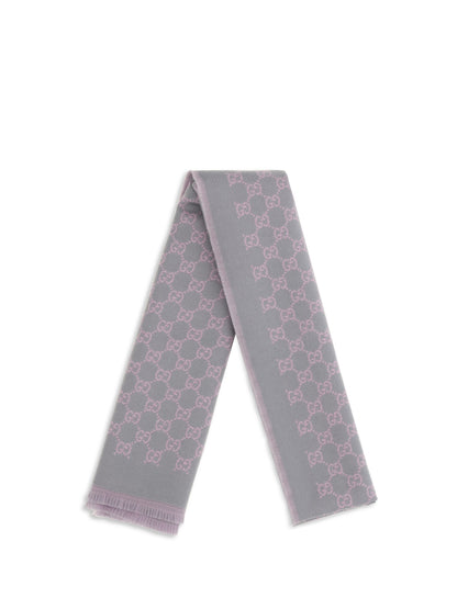 Gucci Miss Stenny GG Monogram wool Scarf - Flannel/Pink
