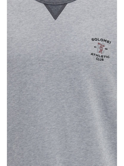 Brunello Cucinelli Melange fabric T-shirt - Grigio+Piombo