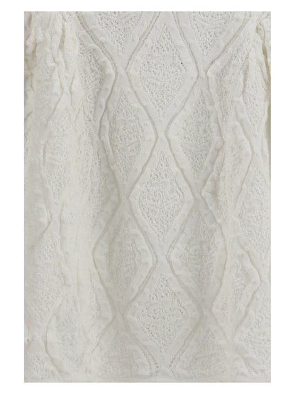 SELF-PORTRAIT Pointelle knit mini Dress