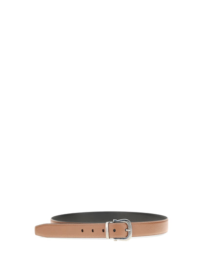 Ferragamo Reversible and adjustable Gancini Belt - Cognac