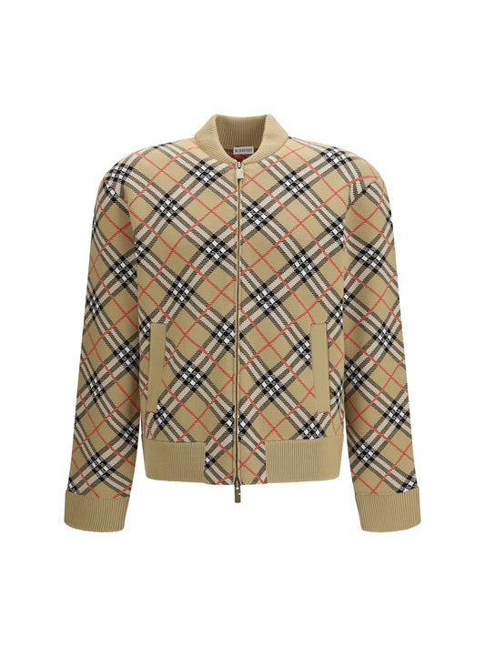 BURBERRY Vintage Check zip Cardigan