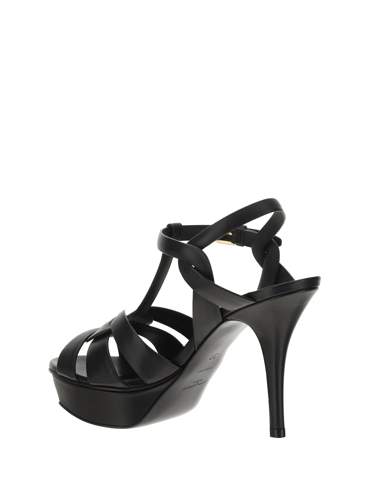 Saint Laurent Leather platform Sandals - Black