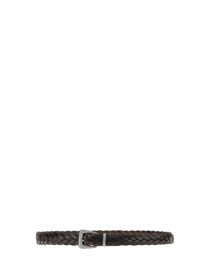 Brunello Cucinelli Woven leather Belt - Testa Di Moro