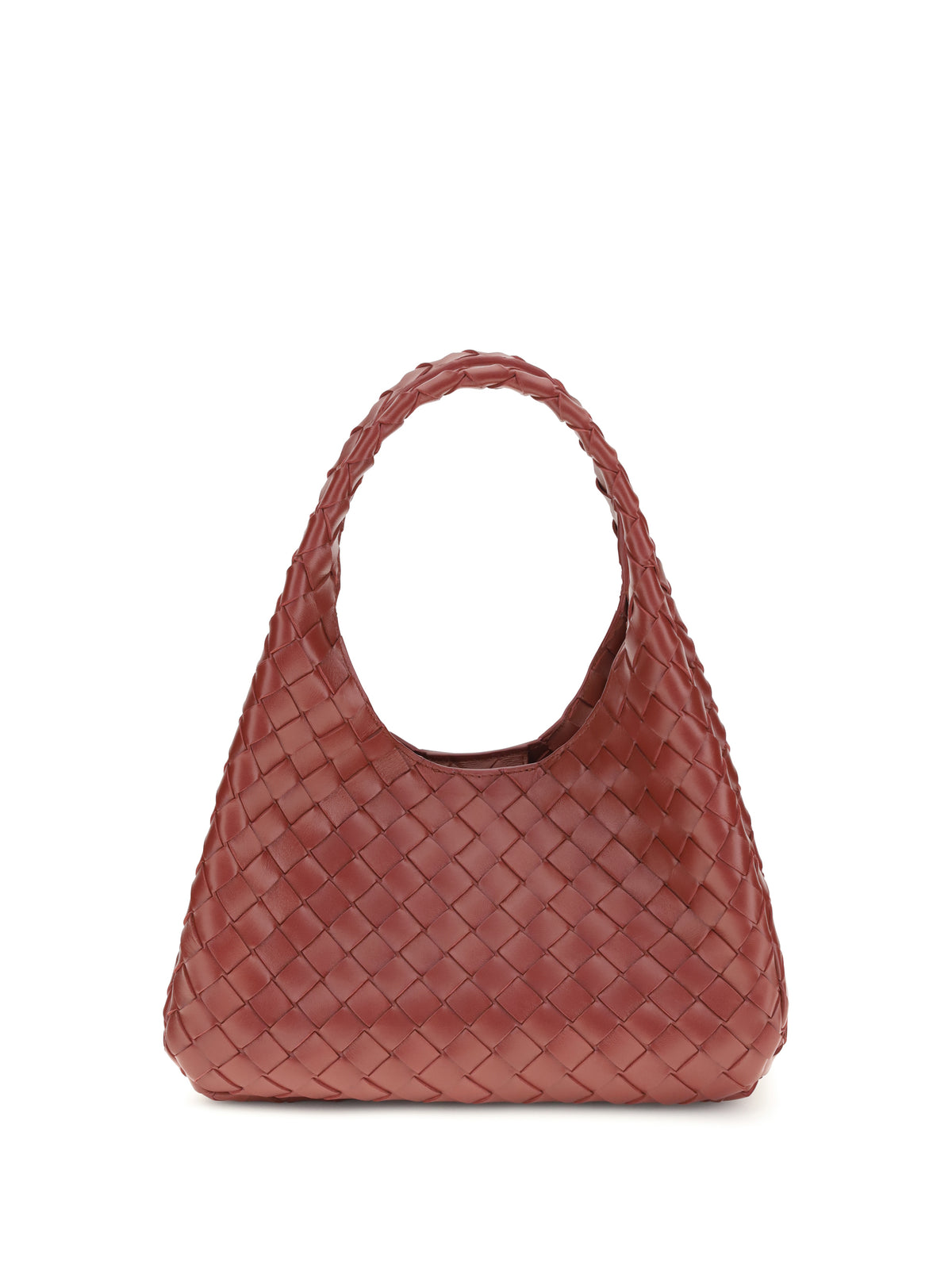 Bottega Veneta Campana Shoulder Bag - Lava Red-Muse Brass