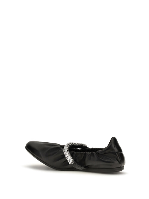 Jimmy Choo Jade Ballerinas - X Black/Crystal