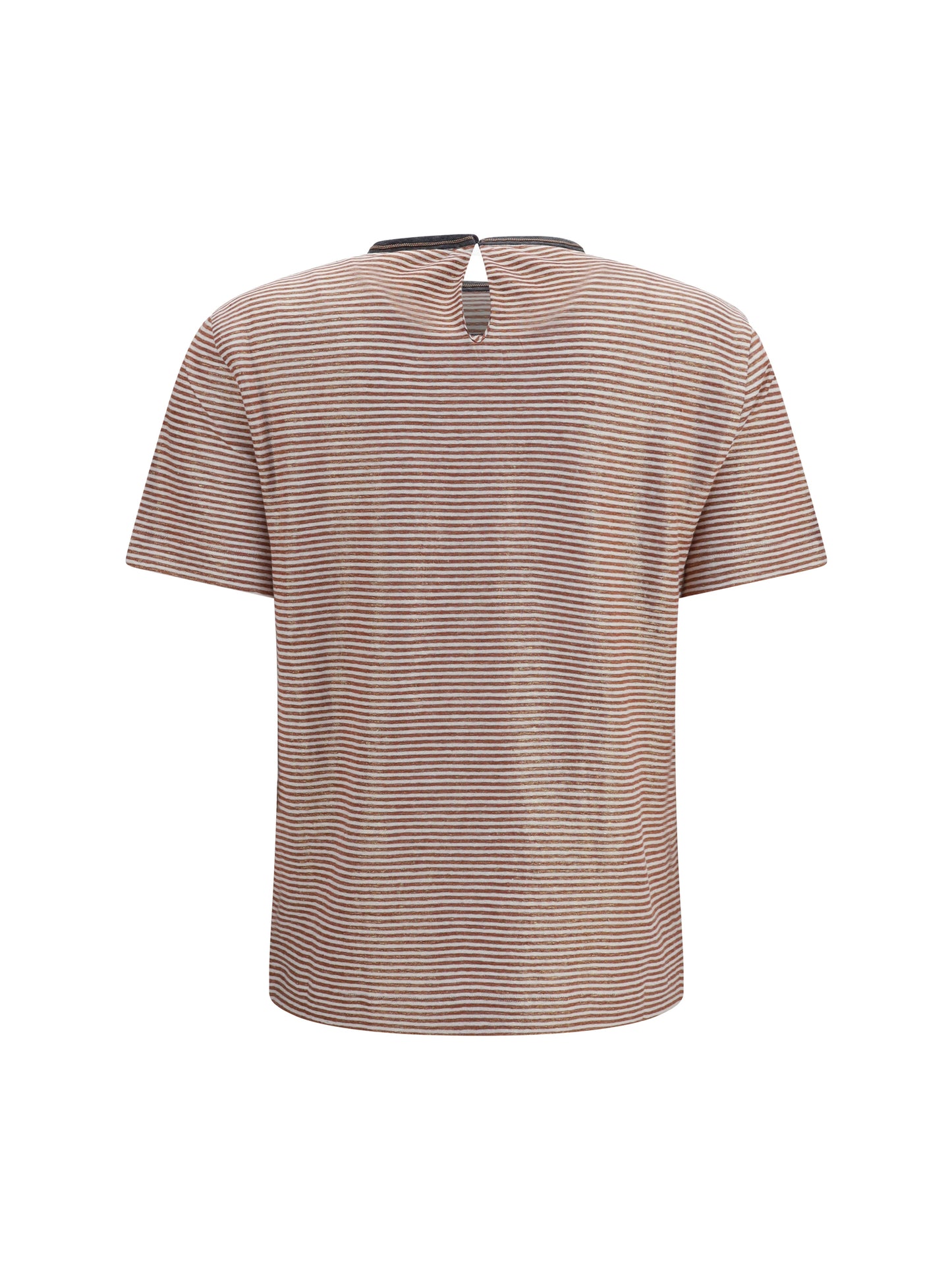 BRUNELLO CUCINELLI Striped short-sleeve crewneck T-shirt