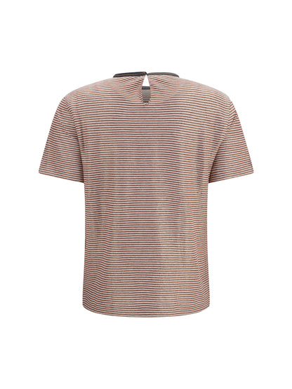 BRUNELLO CUCINELLI Striped short-sleeve crewneck T-shirt