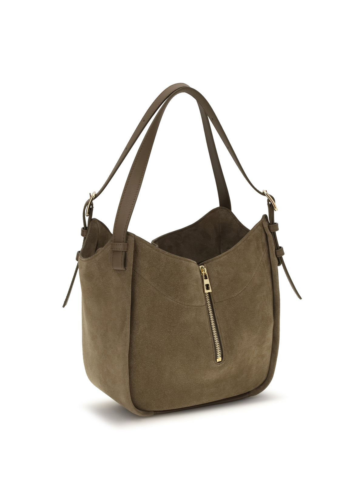 Loewe Hammock Flip Suede Handbag - Brownish Green