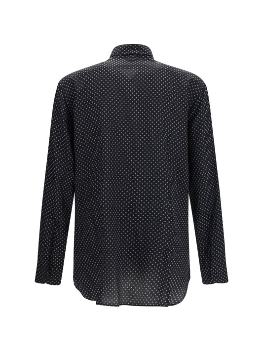 Tom Ford Silk crêpe de chine Polka-Dot Shirt - Black+White