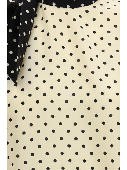 VALENTINO Polka dot Blouse with side bow