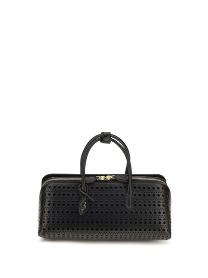Alaïa Small Delta nabuk Handbag - Noir