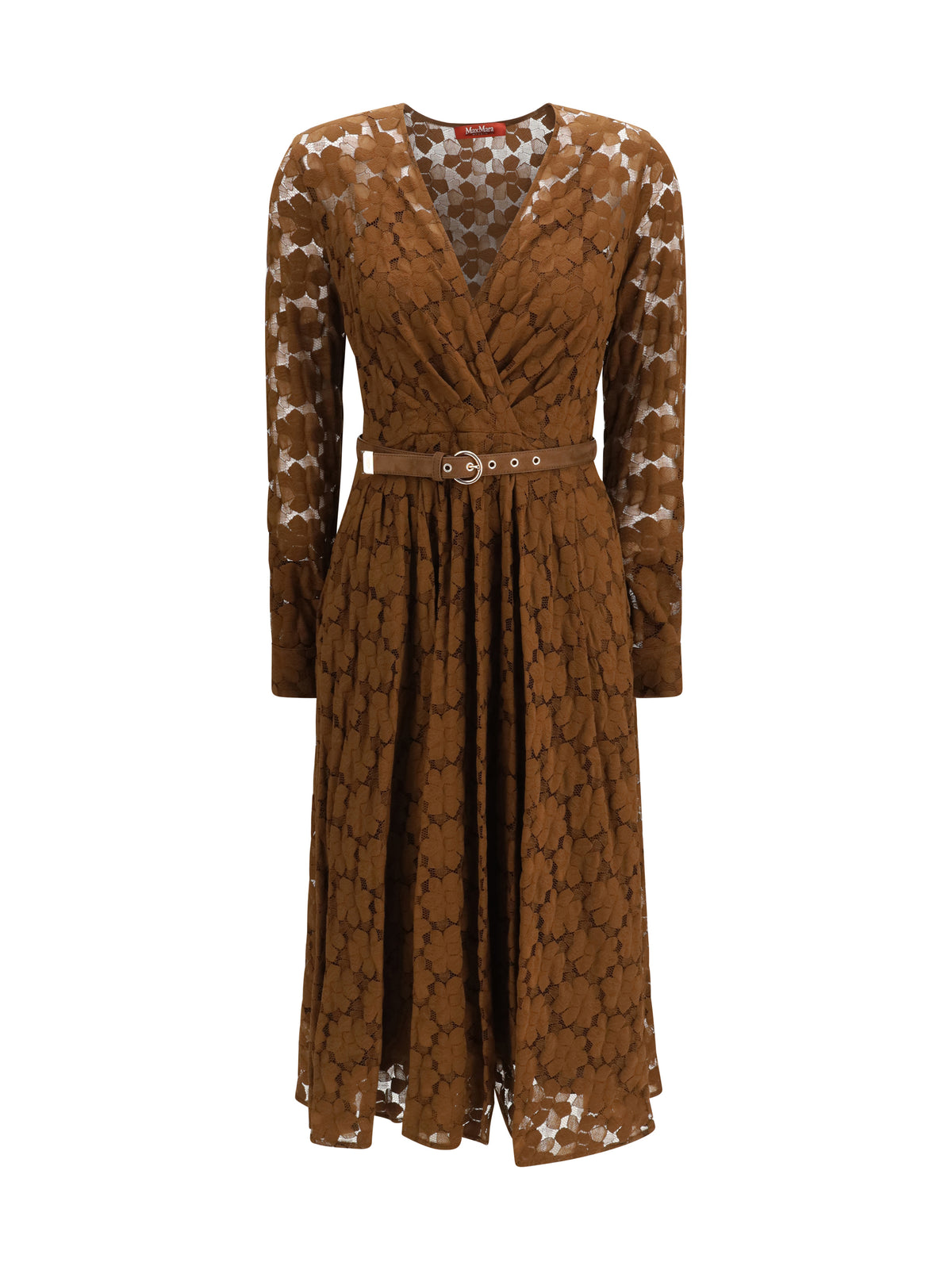Max Mara Studio Agrume midi Dress in lace - Cioccolato