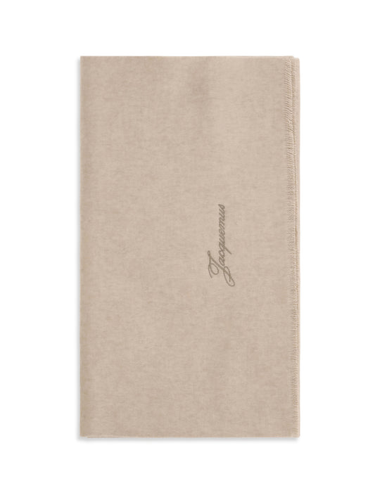 Jacquemus Tailleur wool Scarf - Beige