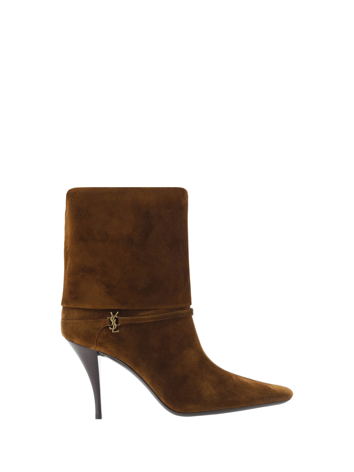 Saint Laurent Vicky Ankle Boots - Land