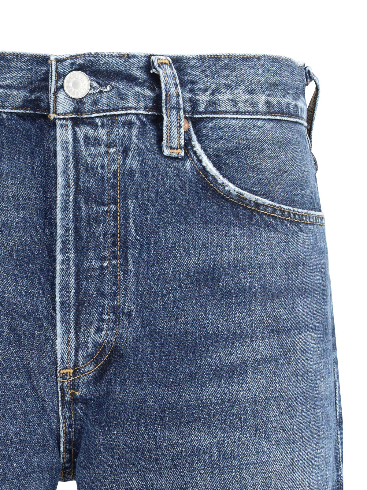 Agolde Straight Jeans - Short Wave (Bright Dk Ind)