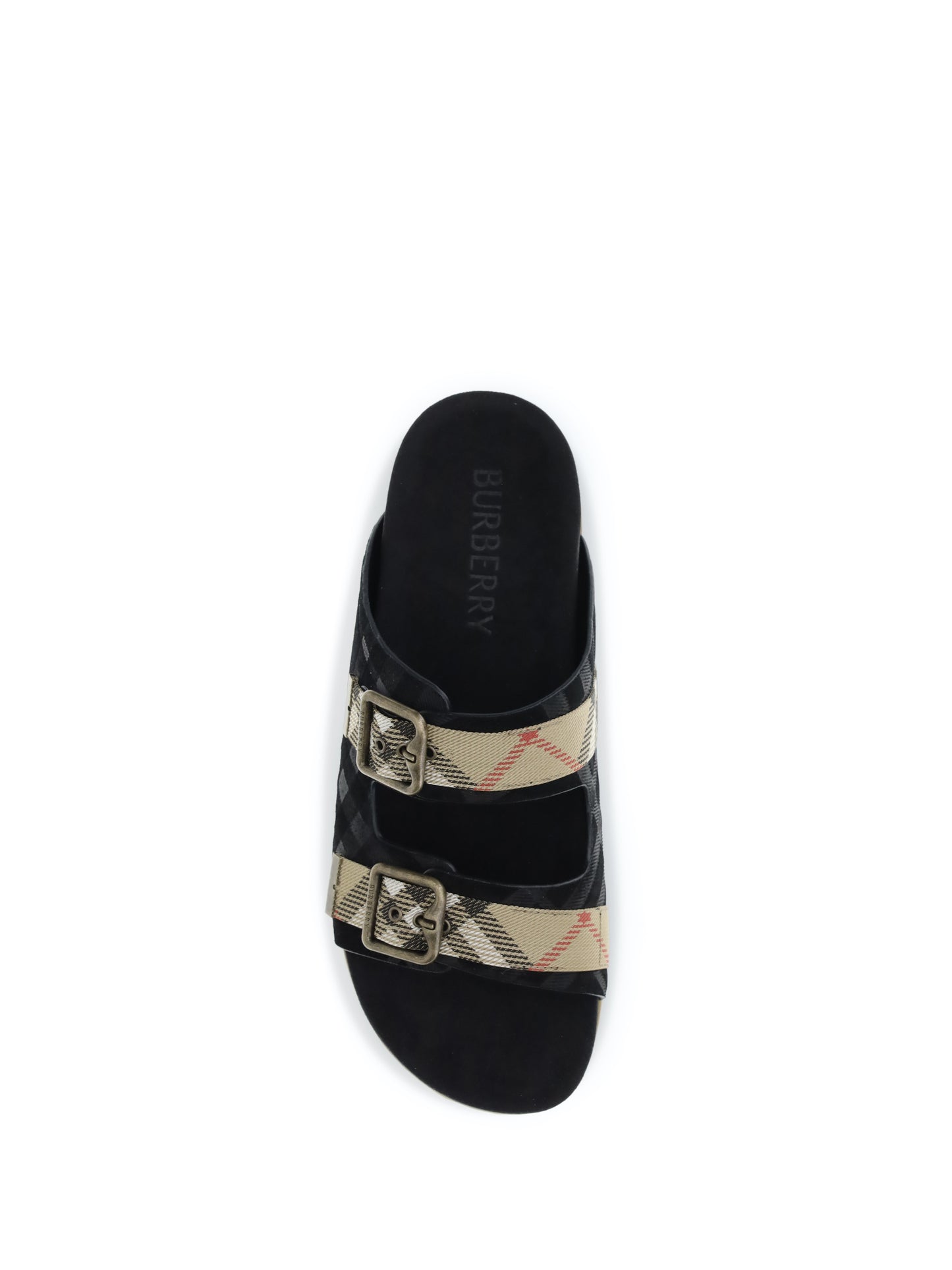 BURBERRY Check suede Urchin Sandals
