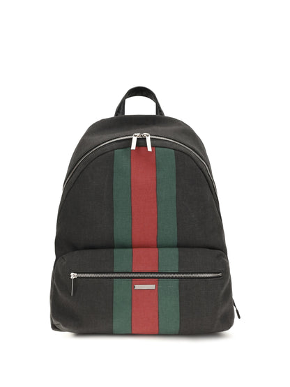 Gucci Large Web Backpack - Nika Blk Vrv/Blk/T.G
