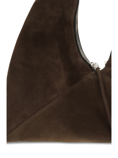 Moschino Suede Hobo Tote Bag - Cioccolato