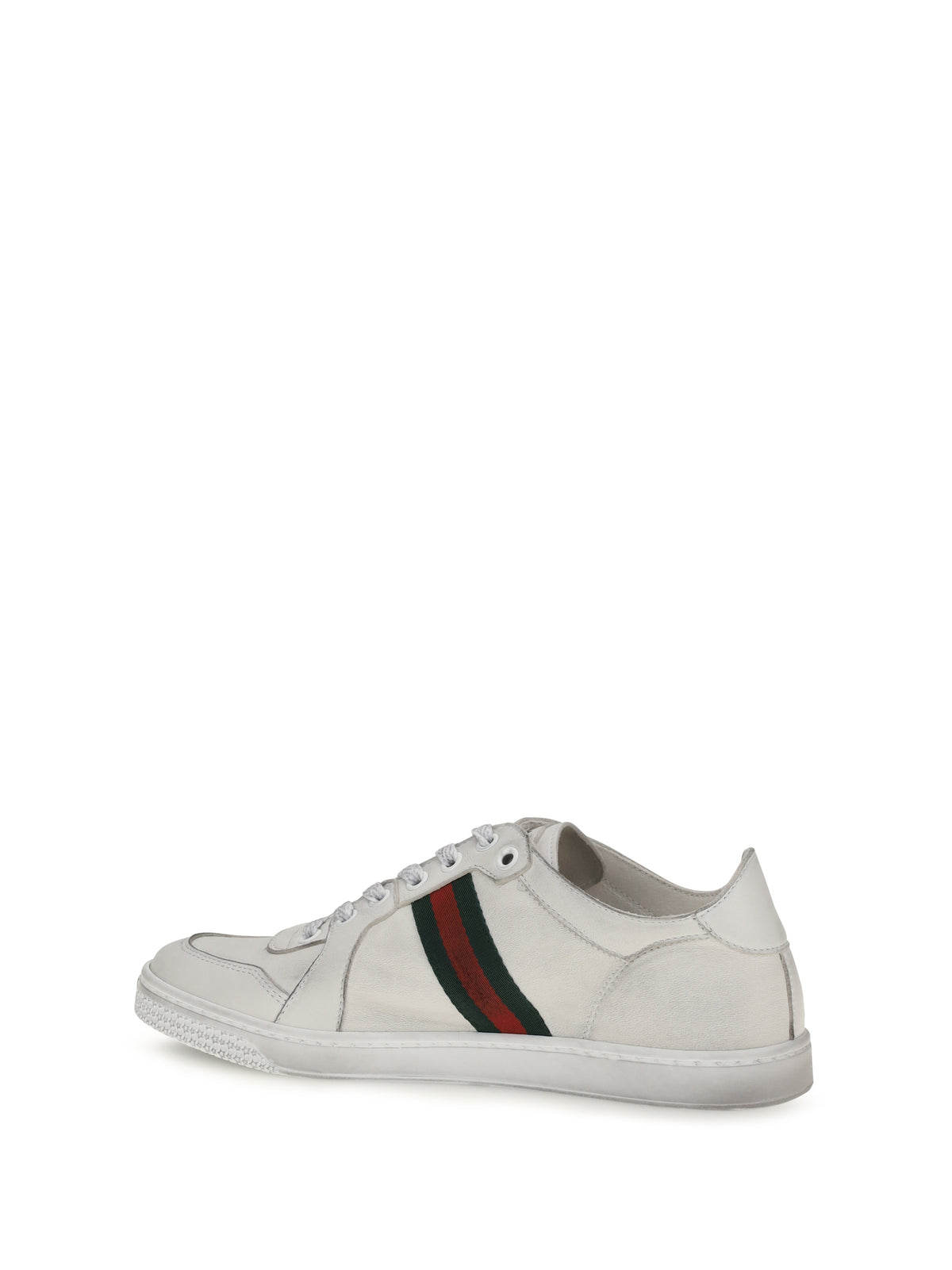 Gucci Stretch Sneakers - White/White/Vrv