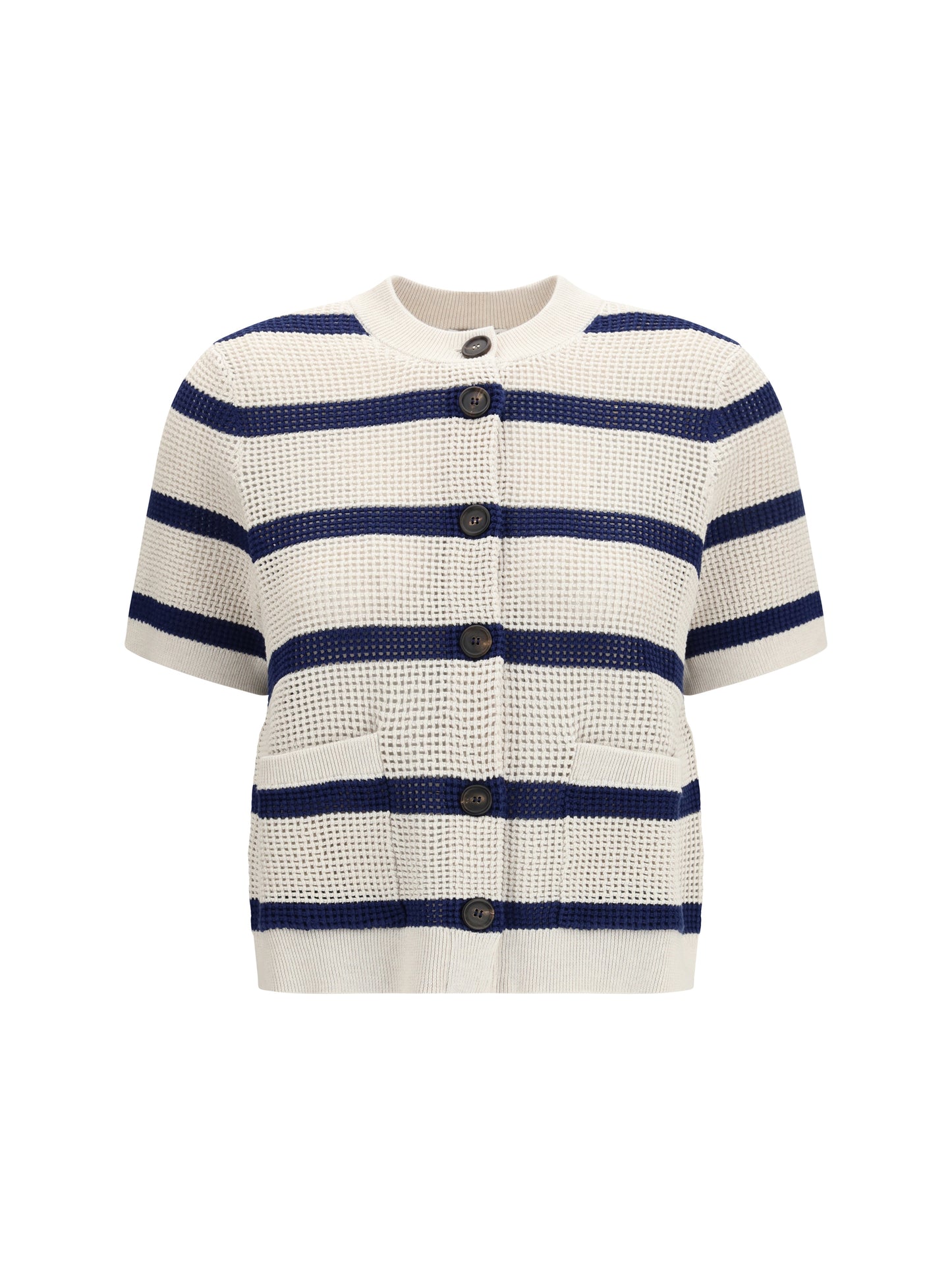 BRUNELLO CUCINELLI Striped mesh Cardigan
