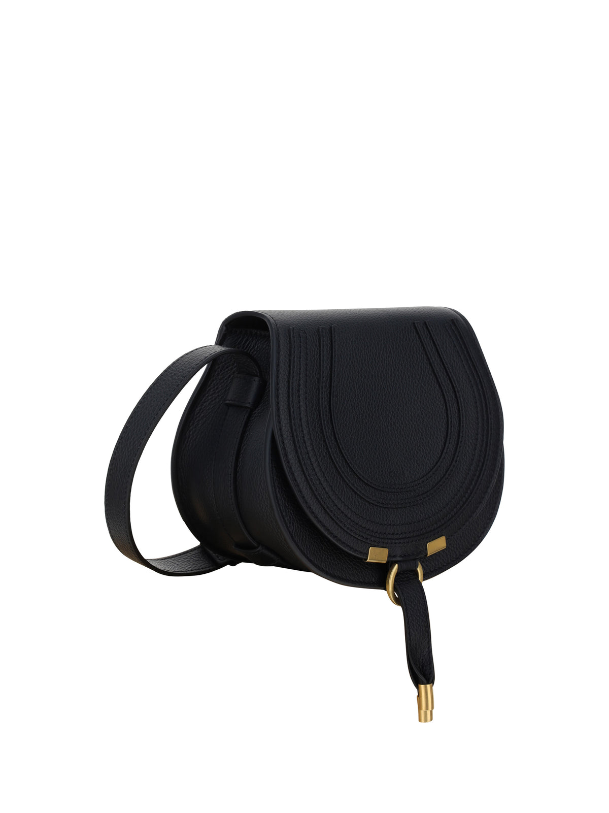 Chloé Small Marcie leather Shoulder Bag - Black