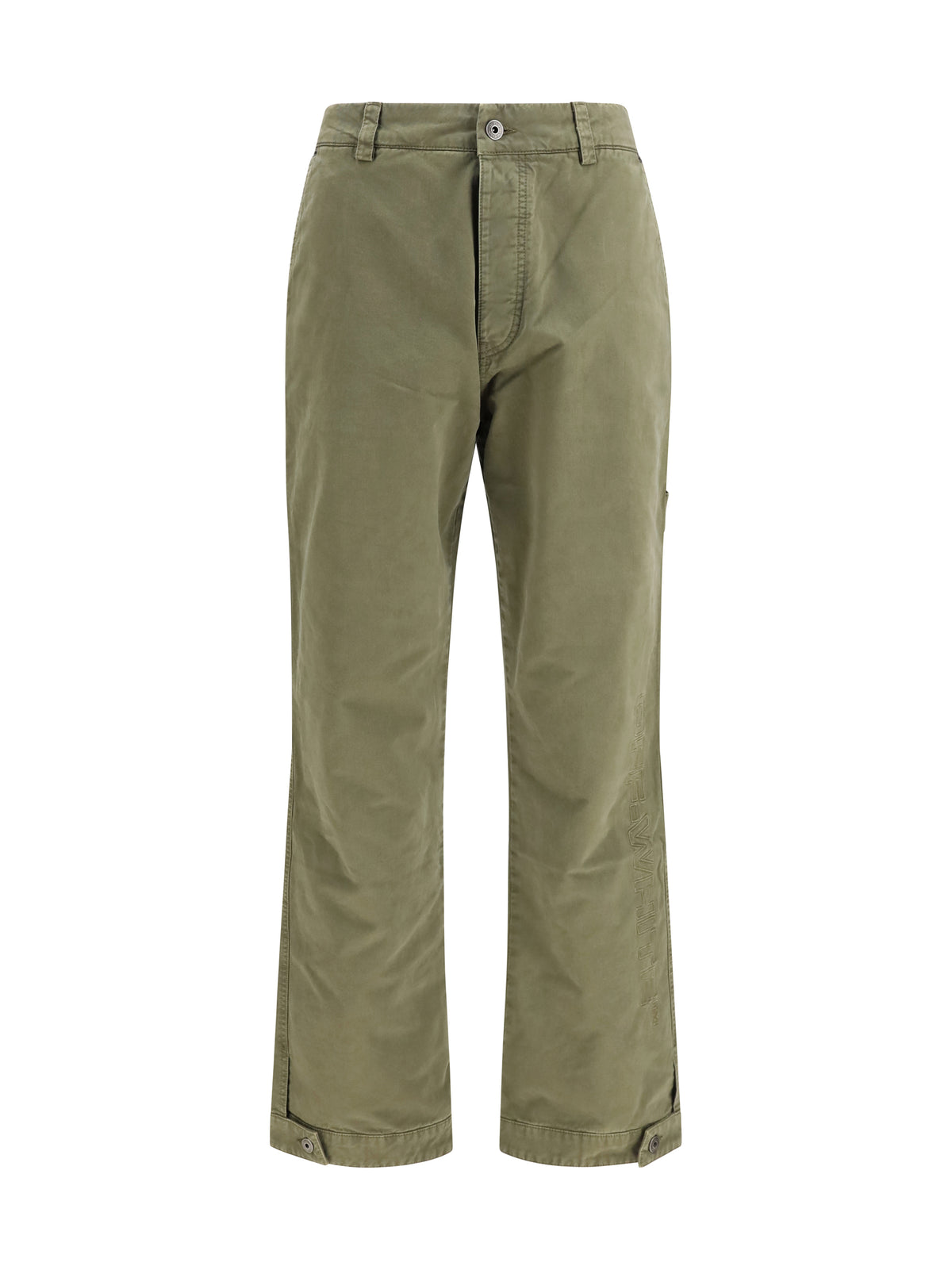 Off-White Racing Staff cotton gabardine Pants - Dusty Olive