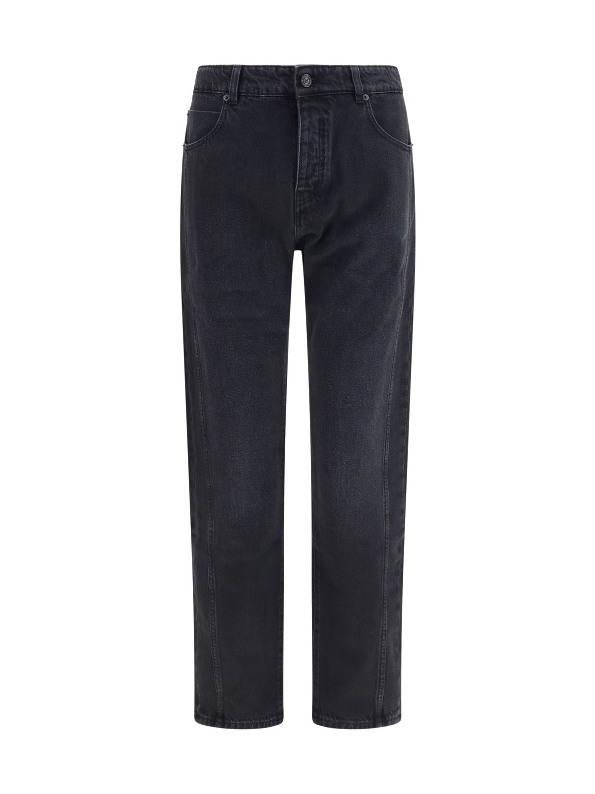 Balmain Straight-leg denim Jeans - Noir DéLavé
