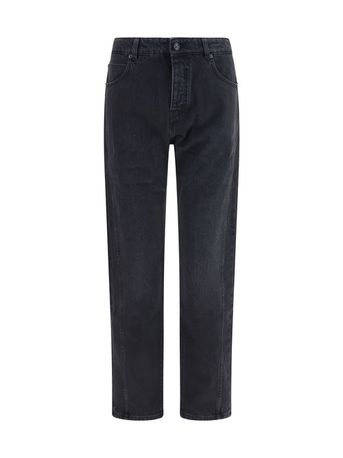 Balmain Straight-leg denim Jeans - Noir DéLavé
