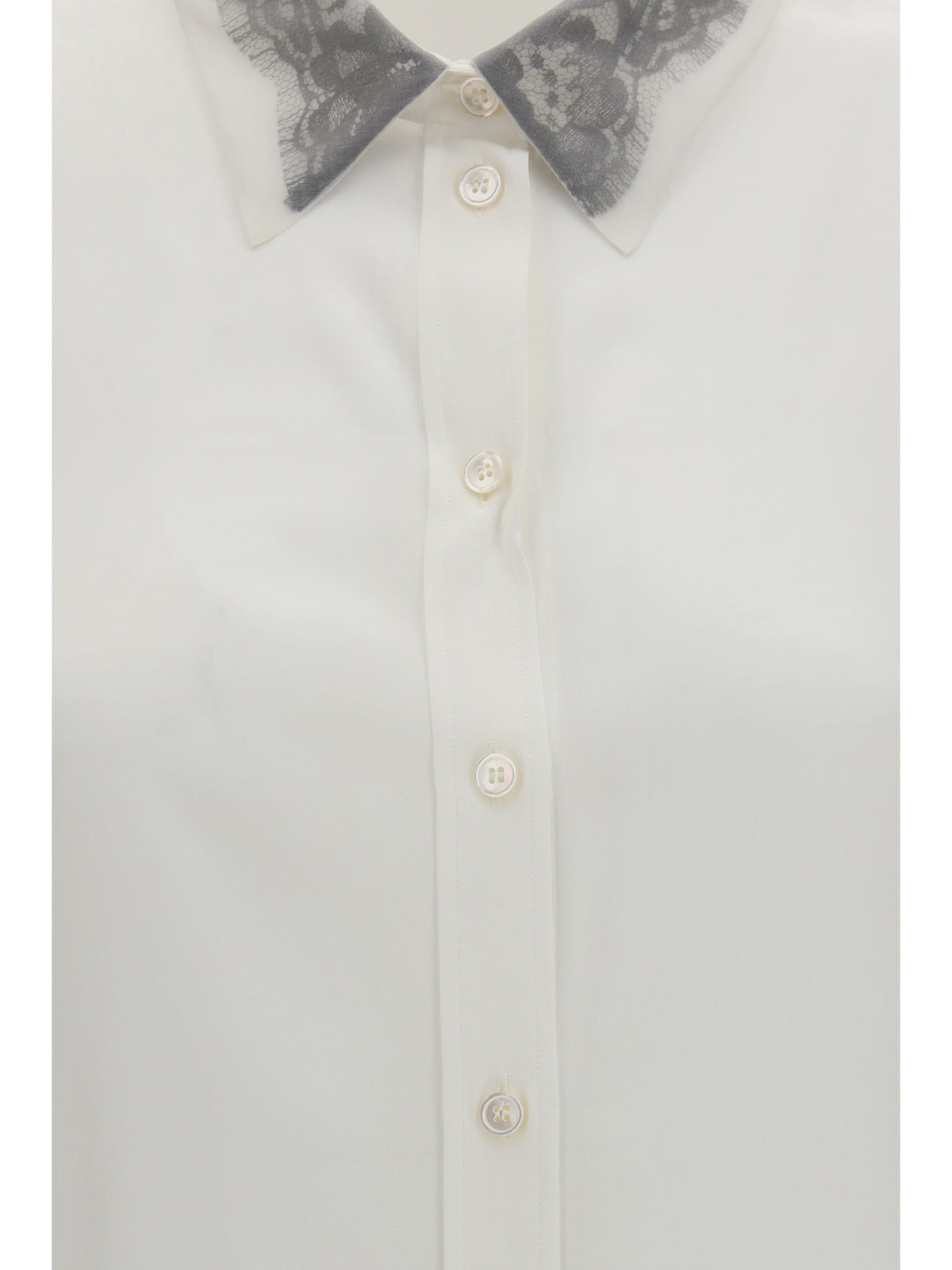 Alexander McQueen Floral lace detail Shirt - Light Ivoty