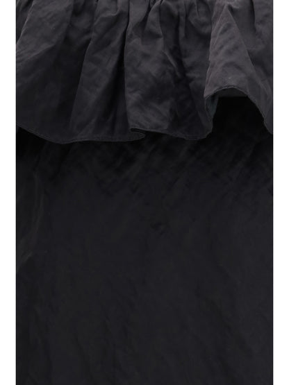 Chloé Mini Dress in washed technical satin - Black
