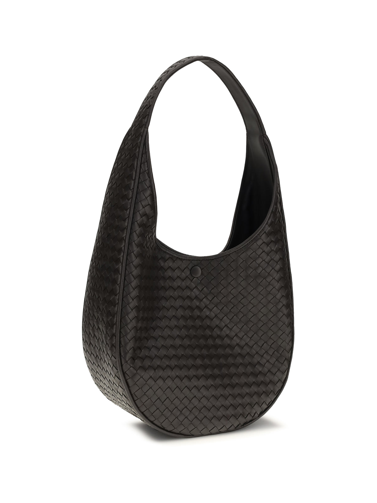 Bottega Veneta Small Ovetto Shoulder - Espresso-Brass V