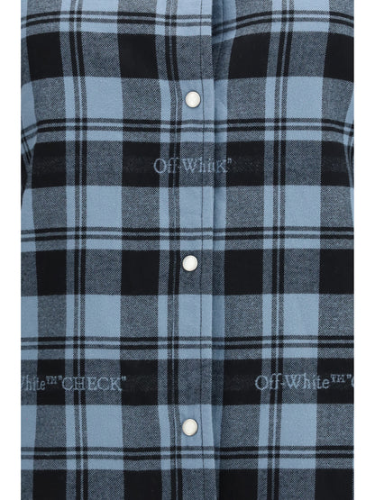 Off-White Check flannel padded Overshirt - Citadel Black