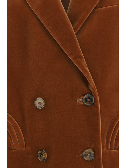 Blazé Milano Jealousy Everynight velvet Blazer - Caramel