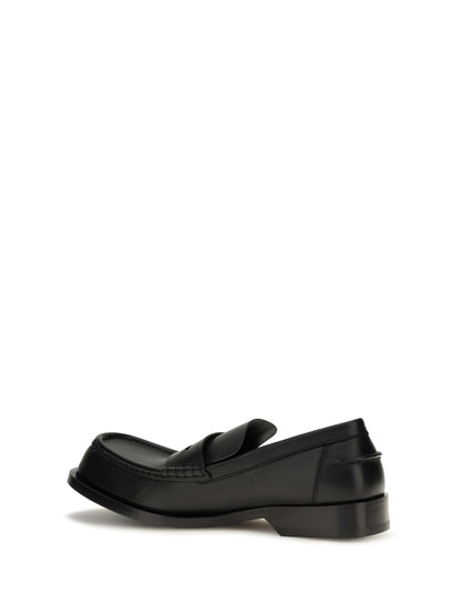 Loewe Bobine polished calfskin Loafers - Black