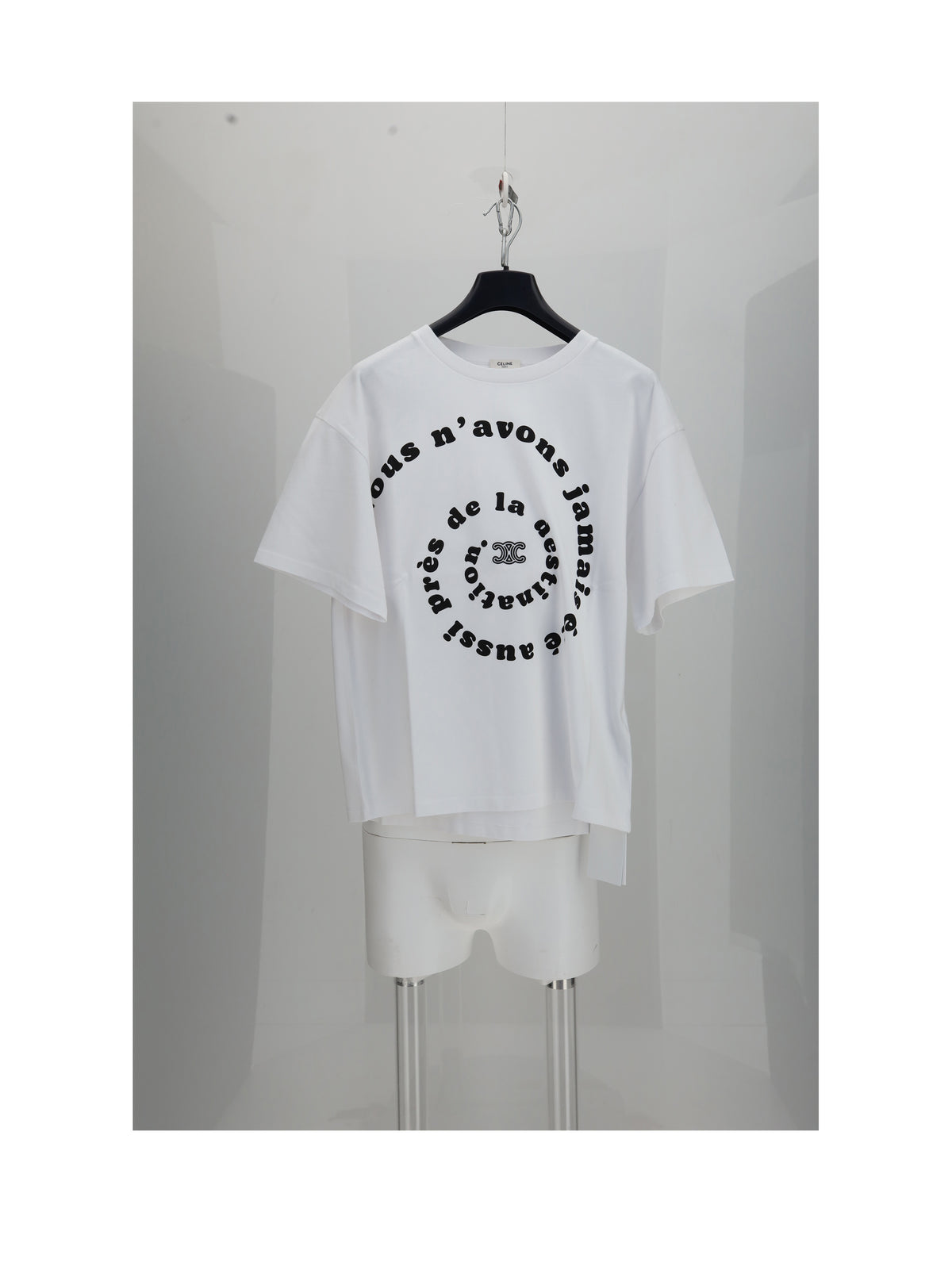 Celine SMALL FIT T-SHIRT - Optic White / Black