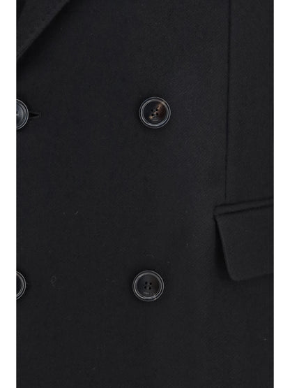 Ami Paris Double-breasted wool Coat - Noir