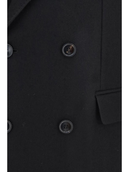 Ami Paris Double-breasted wool Coat - Noir