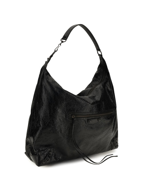 Balenciaga Large Le City Hobo Shoulder Bag - Black