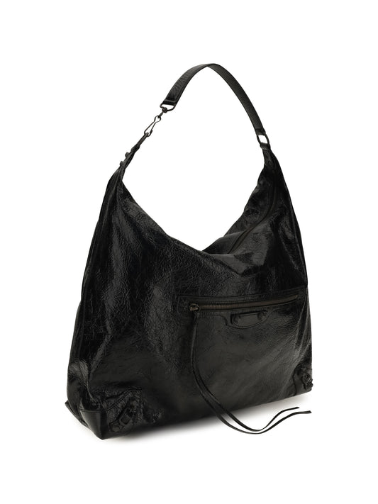 Balenciaga Large Le City Hobo Shoulder Bag - Black
