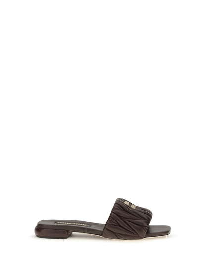 Miu Miu Matelassé nappa leather Sandals - Radica