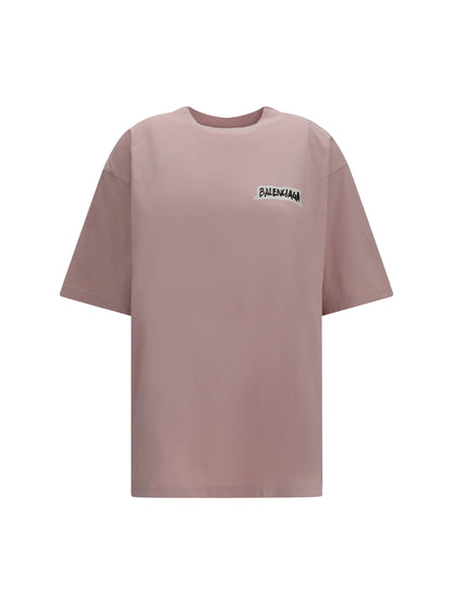 Balenciaga Logo-print T-shirt - Dusty Pink