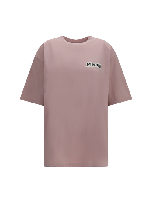 Balenciaga Logo-print T-shirt - Dusty Pink