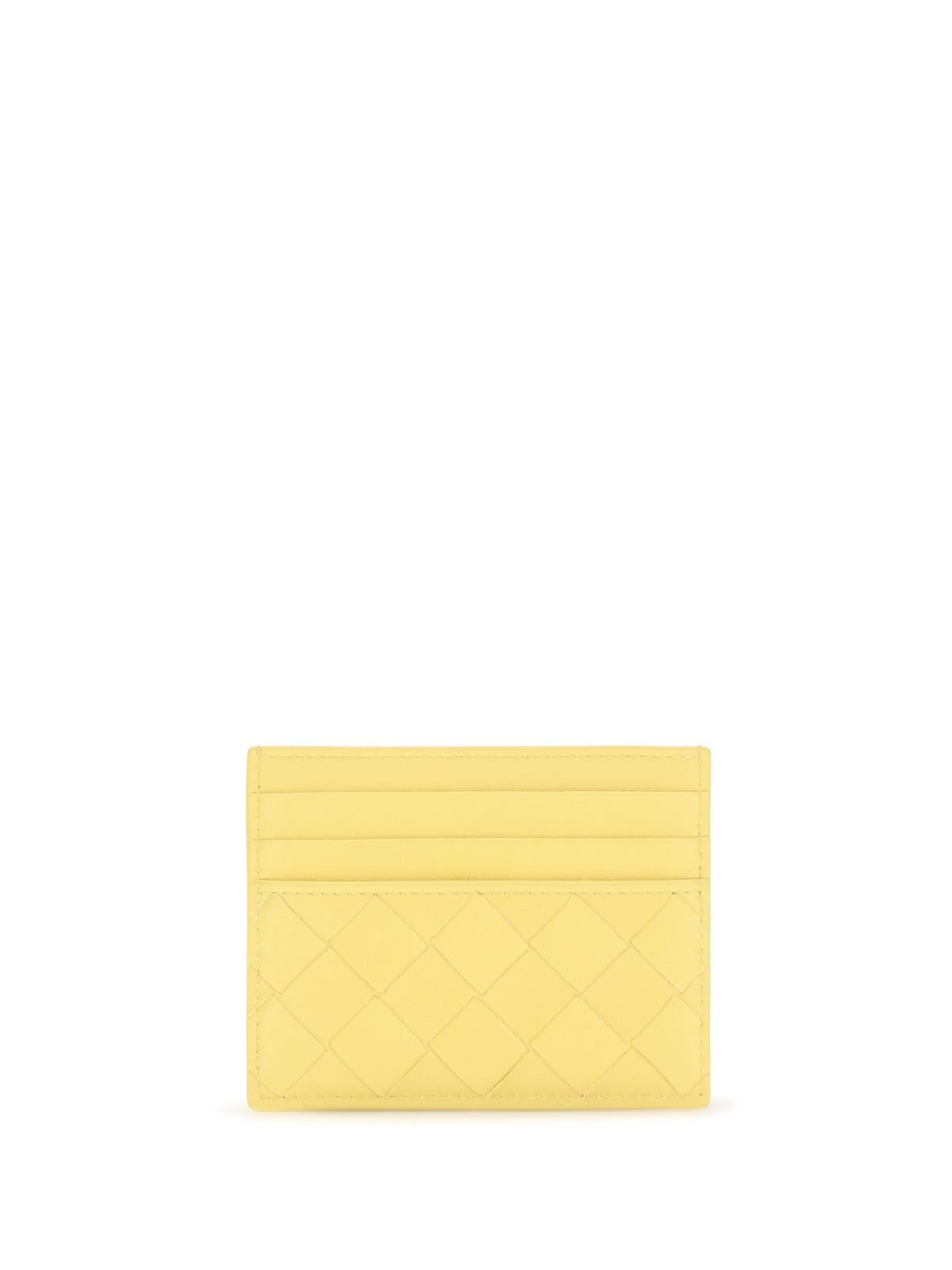 Bottega Veneta Leather Card Holder - Taxi-Gold