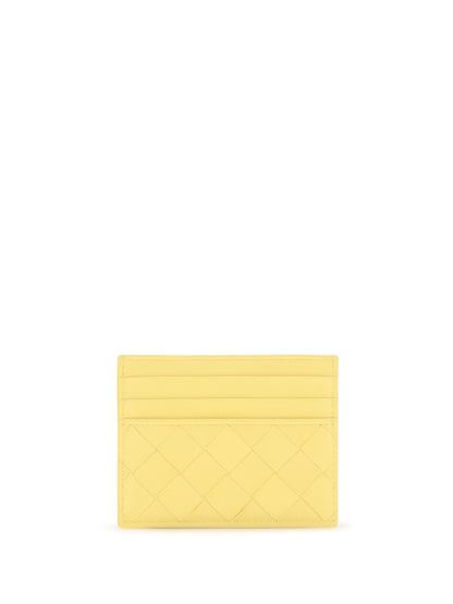 Bottega Veneta Leather Card Holder - Taxi-Gold