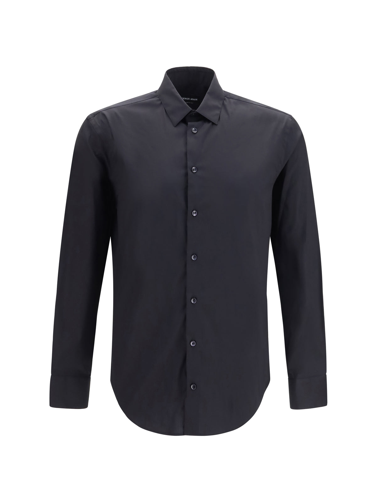 Giorgio Armani Shirt slim fit in stretch cotton poplin - Black