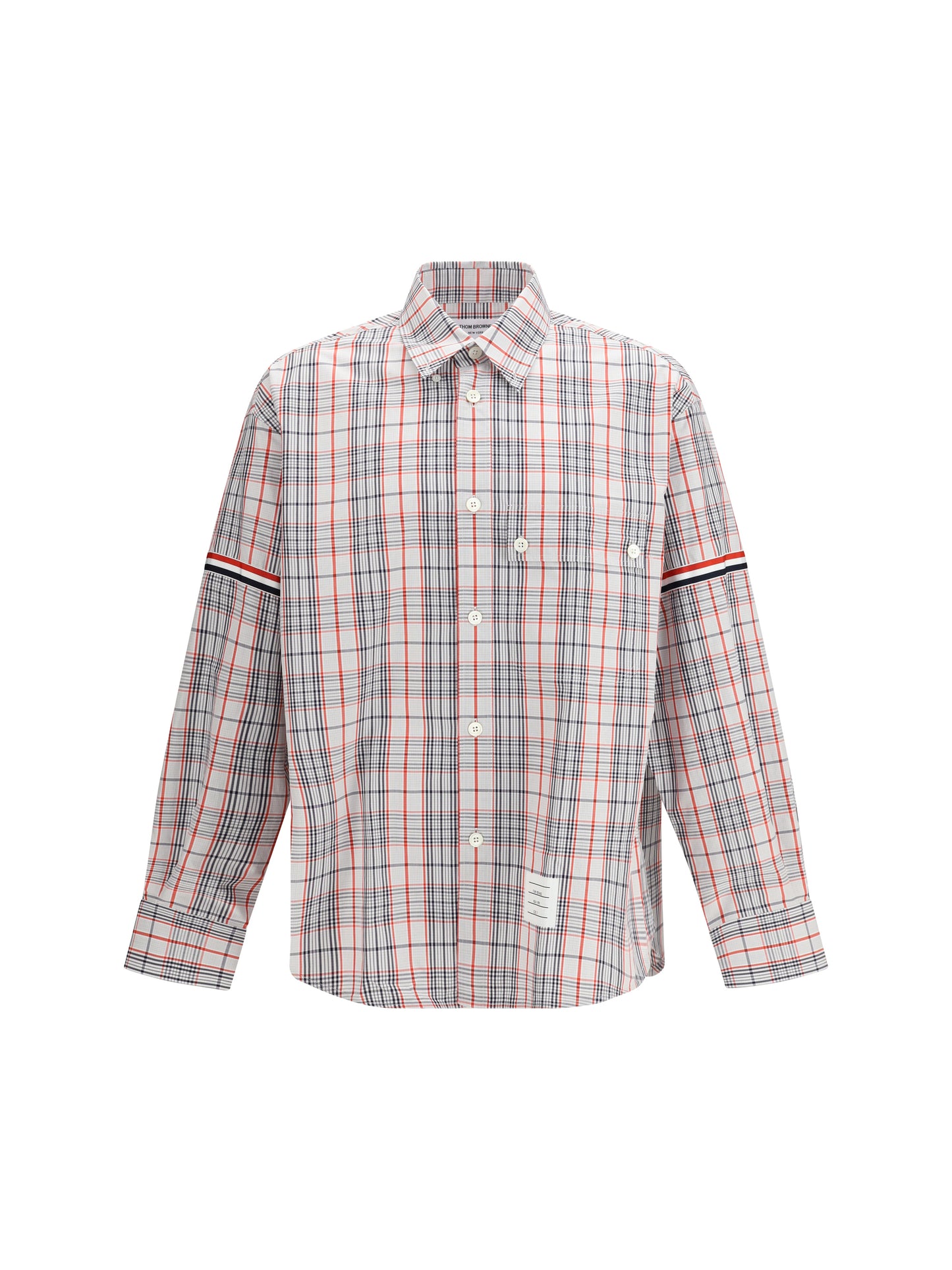 THOM BROWNE Check Shirt with tartan pattern