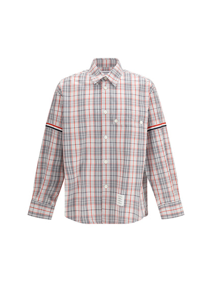 THOM BROWNE Check Shirt with tartan pattern