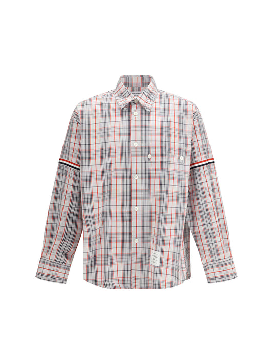 THOM BROWNE Check Shirt with tartan pattern